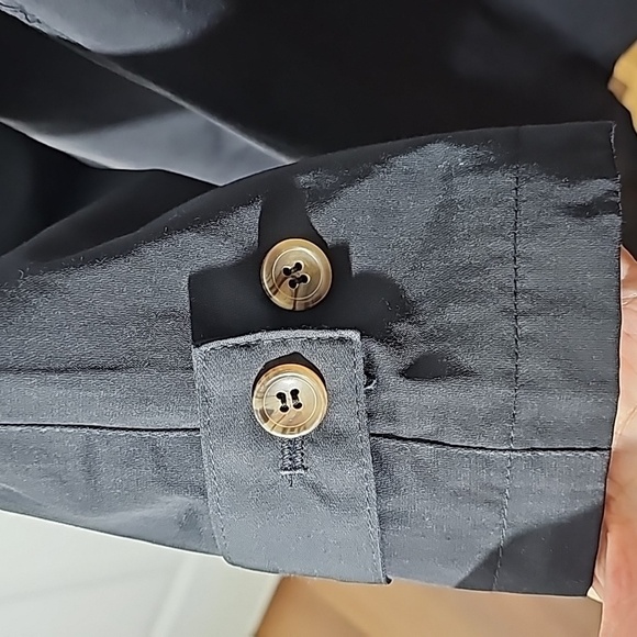 Weather Solutions rain coat size 14. Black with colar 2 big pockets. Minamalist. - Picture 2 of 14